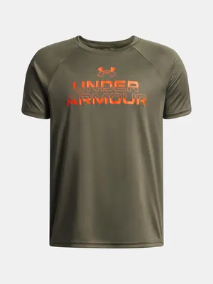 Produktbild von Under Armour UA Tech Split Wordmark SS-GRN T-Shirt für Jungen YXL