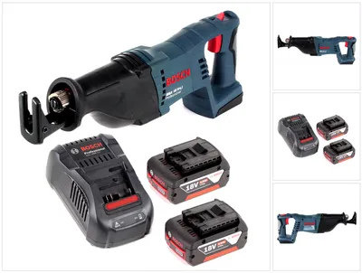 Obrázok produktu pre Akumulátorová priamočiara píla Bosch GSA 18 V-Li 18V + 2x akumulátor 4,0 Ah + nabíjačka