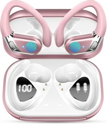 Produktbild von Sport-Kopfhörer, BT 5.4 HiFi Stereo,50H,CVC 8.0 Geräuschunterdrückung, Schnellladung USB-C Kopfhörer,IP7 wasserdicht für Laufen, Fitnessstudio, Laufen