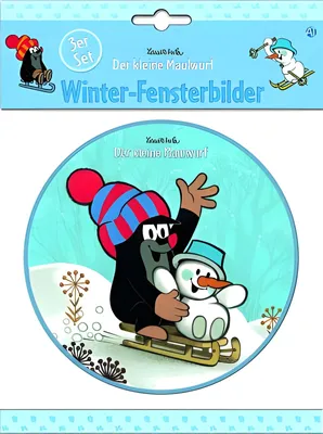 Produktbild von Der kleine Maulwurf Winter Fensterbilder 3er