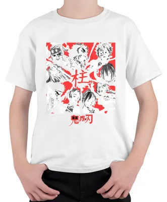 Obrázok produktu pre Zabijak démonov Kimetsu no Yaiba Hashira Anime Gift Vintage Uni detské tričko, biele, 128