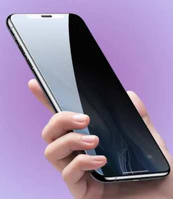 Produktbild von Anti-Spy Screen Protector Displayschutz aus Hartglas 9H mit Blickschutz aus gehärtetem Glas für Apple iPhone Modelle iPhone X/XS