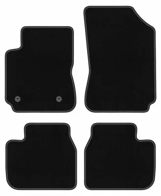Image de Tapis de sol en moquette pour Citroen C4 Cactus II 2018- (crossover) – jeu 4 pièces, noirs, sur mesure – Wielganizator BASIC