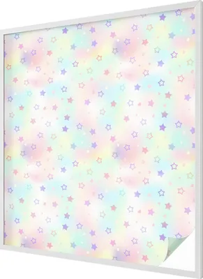 Zdjęcie produktu dla Folia witrażowa - 116x100 cm - wzór witrażowy - nieprzezroczysta dekoracyjna folia do ochrony prywatności - samoprzylepna, ochrona przed promieniowaniem UV - wzór tęczy