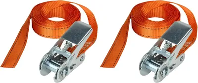 Produktbild von 3209EURDAT Ratschengurt, Orange, 5 m x 25 mm Gurt (2er-Pack)