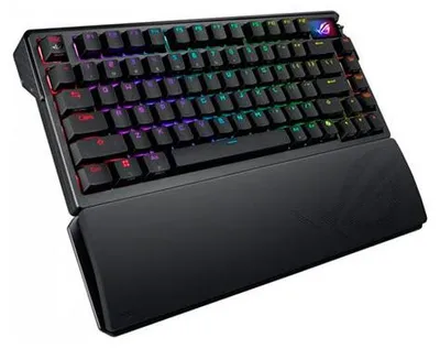 Produktbild von ASUS ROG Azoth Extreme, 75%, Verkabelt & Kabellos, USB + RF Wireless + Bluetooth, Mechanischer Switch, QWERTY, Schwarz