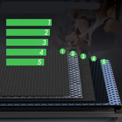 Zdjęcie produktu dla Loopband - Bieżnia - Wzmocniona bieżnia - Urządzenie do ćwiczeń - Sprzęt fitness - Składana konstrukcja - Prędkość 12 km/h