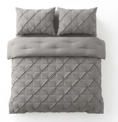 Obrázok produktu pre Sleeptime, prikrývka "Lazy", vzor "Pintuck", farba taupe/sivá, 200 x 200 cm