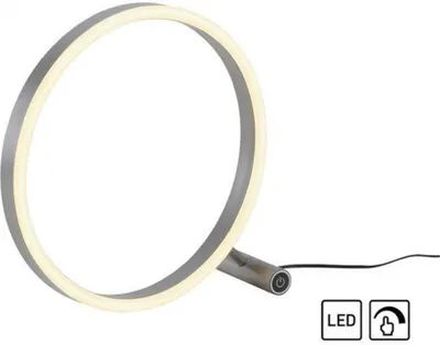 Zdjęcie produktu dla LEUCHTEN DIREKT to aluminiowa lampa stołowa LED JUST LIGHT, okrągła, średnica 30cm, ściemniacz dotykowy, Switchmo, ciepła biel 3000K
