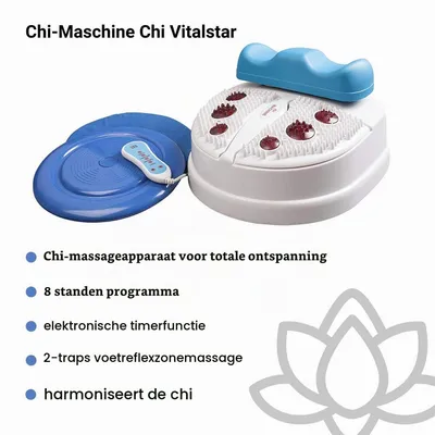 Produktbild von Massagegerät Chi Maschine Massagegerät - Blau - 8 Stufen - Elektronischer Timer mit Fernbedienung