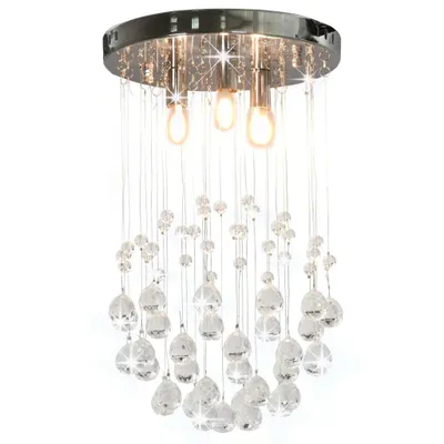 Immagine prodotto di Vidaxl Deckenlampe con Kristallperlen um 3xG9 Silberfarbe