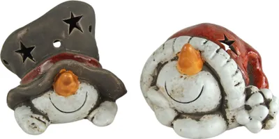 Obrázok produktu pre sada 2 lampášov snehuliaka