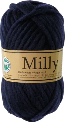 Produktbild von 50g Filzwolle Milly Wolle zum Strickfilzen 100% Schurwolle, große Farbwahl, Farbe:39 dunkelblau