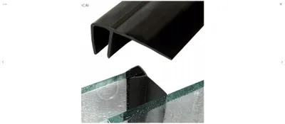 Produktbild von Duschtürdichtung 200cm Schwarz 5–6mm Duschkabine Ersatz Dichtung Wasserabweiser