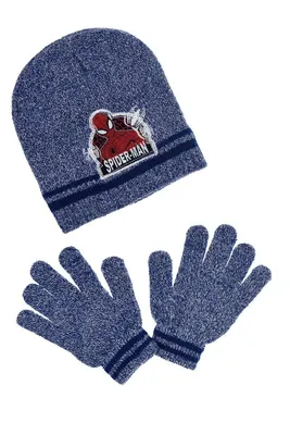 Productafbeelding van Marvel Spider-Man muts en handschoenen set voor jongens, wintermodel