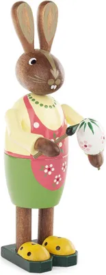 Produktbild von Osterfigur Hase beim Osterei bemalen bunt BxHxT 5,5x15x6cm NEU