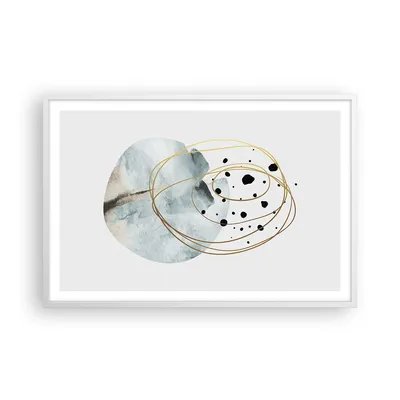 Produktbild von Gerahmtes Poster - Weißer Rahmen - Modern Abstraktion Flecken - 91,5x61 cm - Wand Bild - Wanddeko - Wandbilder - Kunstposter - Wandposter - Bilderrahmen - Bilder - Kunstdruck - P2WAA91x61-4782