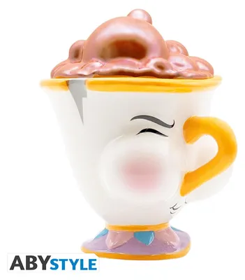 Immagine prodotto di Disney La Bella e la Bestia Keramiktasse 3D - Chip con bolle (350 ml)