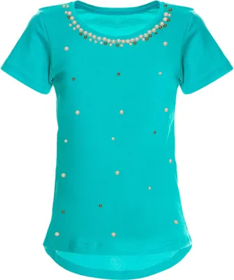 Produktbild von BEZLIT Mädchen T-Shirt mit Kunst-Perlen  Türkis 104