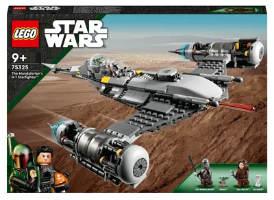 Produktbild von LEGO Star Wars Der N-1 Starfighter des Mandalorianers aus Das Buch von Boba Fett, Raumschiff-Spielzeug zum Bauen, Set mit 4 Charakteren inkl. Baby Yoda-Figur 75325