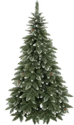 Produktbild von Künstlicher Weihnachtsbaum Premium 150 cm Diamantkiefer mit Kunstschnee und echten Zapfen Winter-Optik Tannenbaum