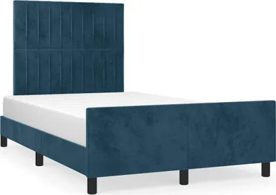Obrázek produktu pro vidaXL Rám postele bez matrace tmavě modrý 120x200 cm sametový