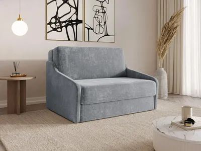 Produktbild von MOEBLO Schlafsofa FLY 120 – Sofa mit Schlaffunktion und Bettkasten, Schlafcouch Polstersofa mit Bonell-Federung (BxHxT): 135x90x115 cm - Grau (Vibe 95)