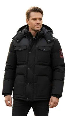 Productafbeelding van Geographical Norway WY3882H/GN-NOIR: Herenquiltjas in de kleur zwart