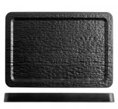 Immagine prodotto di H&H Set 3 Piatti Rettangolari Melamina Nero Cm25X17XH2,5