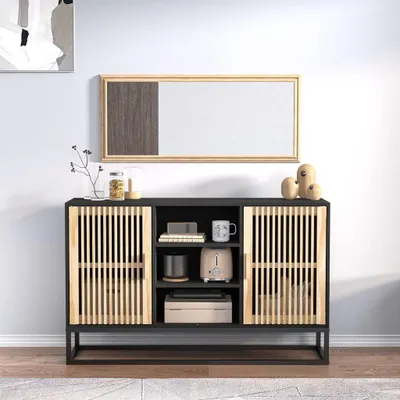 Produktbild von vidaXL Sideboard Schwarz 105x30x65 cm Holzwerkstoff