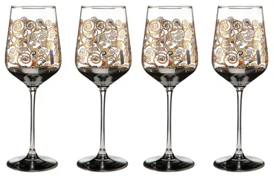 Produktbild von 4er Set Gustav Klimt Weingläser Der Lebensbaum H. 25cm 450ml Goebel