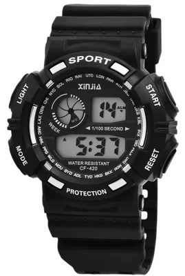 Produktbild von XINJIA Herren Digitaluhr mit Silikonarmband