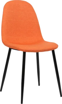 Produktbild von TPFLiving Esszimmerstuhl Naples Stoff Gestell Metall schwarz orange