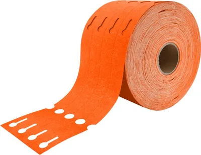 Image de CombiCraft étiquettes à boucle Tyvek oranges - 250 x 25 mm - 1500 étiquettes sur rouleau