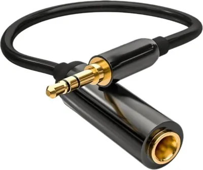 Produktbild von INF Audio Adapterkabel 3.5mm auf 6.35mm Buchse, Schwarz, für Mikrofone 0,3 m