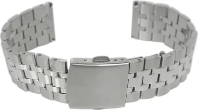 Produktbild von Minott > Uhrenarmband Edelstahl massiv silberfarben > Edelstahlband, Stegbreite:18mm