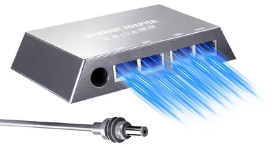 Imagen del producto de Adaptador Ethernet de 4 puertos RJ45, para ampliar la red LAN. Divisor LAN Gigabit