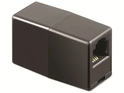 Obrázok produktu pre goobay Telefon Adapter RJ11/RJ14 Buchsen 6P4C schwarz (Bulk)