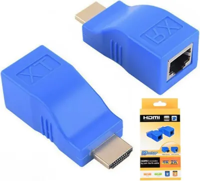 Immagine prodotto di Convertitore estensore da HDMI a LAN RJ45 tramite doppino 30M