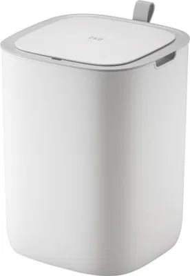 Produktbild von Moderner quadratischer Abfalleimer mit Smart Sensor | 12 Liter, HxBxT 33,7x35x25cm |Weiß