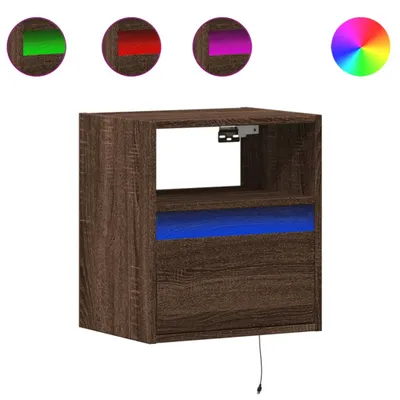 Obrázok produktu pre vidaXL TV nástenná skrinka s LED osvetlením dubový vzhľad 41x31x45 cm
