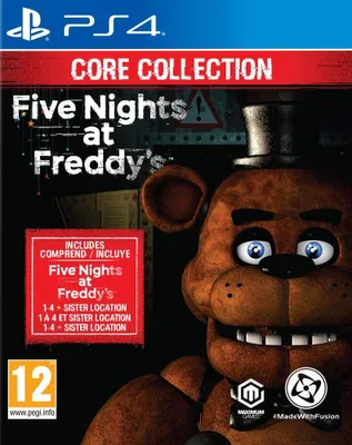 The image shows the front cover of a video game box for 'Five Nights at Freddy's: Core Collection' on PlayStation 4.