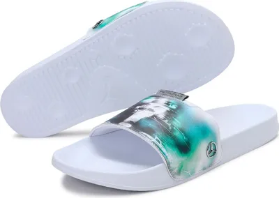 Produktbild von PUMA Uni Badeschuhe Badesandale Mercedes F1 Graphic Leadcat FTR Uni Slides, Größe:EUR 44 - UK 10 - 29 CM, Farbe:Weiß (Puma White)