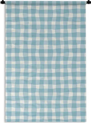 Produktbild von MuchoWow® Wandteppich Wandbehang Pastell - Blau - Muster 60x90 cm Tapisserie Dekoration Wandtuch - Foto-Teppich - Abwaschbar