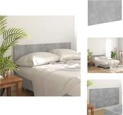 Image de vidaXL Tête de lit gris béton 160x1,5x80 cm Bois composite - Tête & Pieds de lit