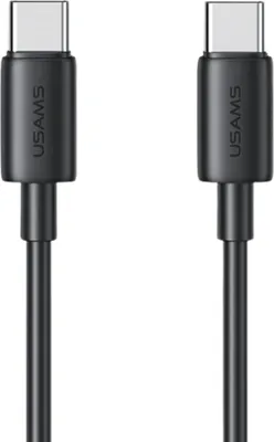 Produktbild von Usams Kabel Usb-C Zu Usb-C 60W 1M Schnellladung Yd Serie Schwarz/Schwarz Sj711Usb01(Us-Sj711)