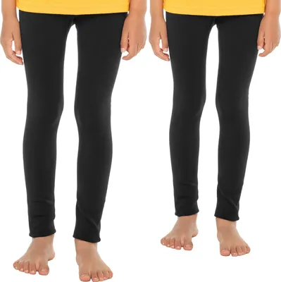 Produktbild von Thermo-Leggings für Kinder - Celodoro - Strumpfhose mit Innenfleece (2er-Pack) - Schwarz
