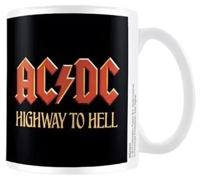 Produktbild von AC/DC - "Highway To Hell" Kaffeebecher, 315ml CD712 (Einheitsgröße) (Schwarz/Weiß)