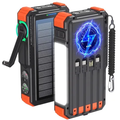 Produktbild von Extralink Solar Powerbank 20000mAh 20W Qi Dynamo Lampe