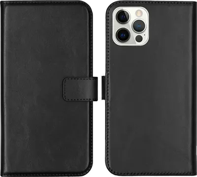 Obrázek produktu pro Selencia kožené pouzdro s klopou pro iPhone 12 (Pro) – černé